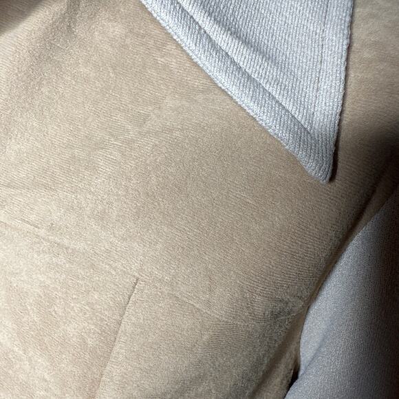 Vintage 70's NPC Fashions Moleskin/Polyester Button Up Blouse Beige Indie Retro - Picture 3 of 6